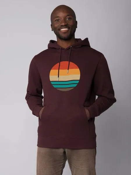 watapparel watapparel Hoodie Unisex Retro Sunset Ocean, Blue, – Produktbild 1 von 4