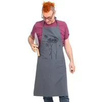 Hirschkind Hirschkind Handgewebte graue Fair-Trade & Bio-Kochschürze "Schierling" – Produktbild 1 von 1