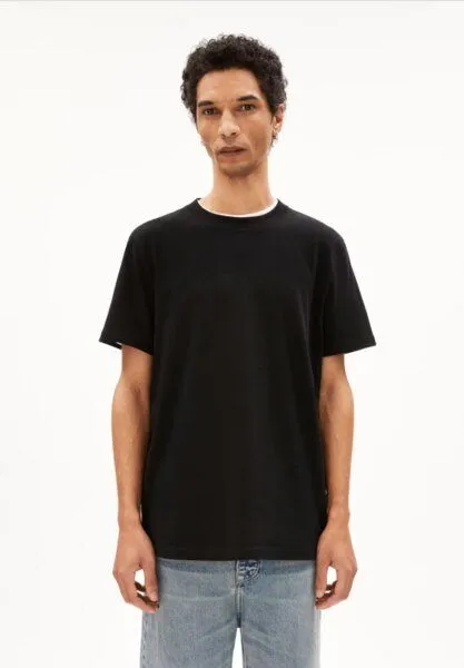 ARMEDANGELS ARMEDANGELS MAARKOS Herren Heavyweight T-Shirt aus recyceltem Baumwoll Mix, Black, – Produktbild 1 von 2