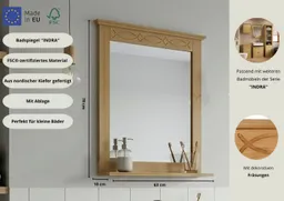 OTTO home Spiegel Indra (B/T/H: 63/10/78 cm), Rahmen aus massiver Kiefer, FSC®-zertifiziert – Produktbild 1 von 1