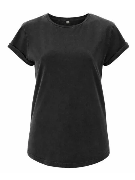 Life-Tree Life-Tree Organic Fairwear Shirt Women Basic, Stone washed black, – Produktbild 3 von 4