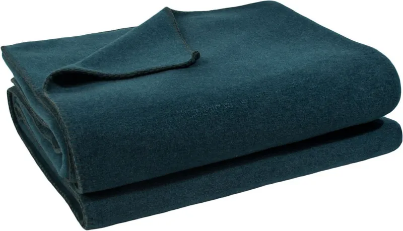 Wohndecke Soft-Fleece, PREMIUM, Made in Italy, ZOEPPRITZ1828, unverwechselbarem Cashmere Handfeel, made in Italy, PREMIUM, Blau, – Produktbild 1 von 1
