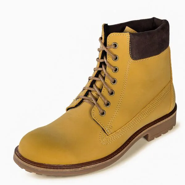 Fairticken Fairticken Gefütterte vegane Stiefel Unisex BEJA aus "NoBuck" (Microfaser), Hellbraun, – Produktbild 1 von 4