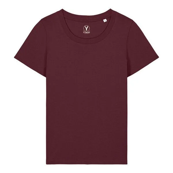 YTWOO YTWOO Mid-Light Damen T-Shirt Slim Fit, Burgundy, – Produktbild 1 von 3
