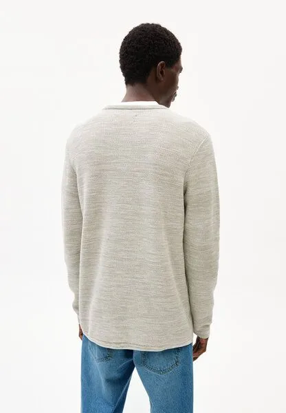 ARMEDANGELS ARMEDANGELS TOLAA Herren Pullover aus Bio-Baumwolle, Seagreen-light oatmilk, – Produktbild 2 von 4