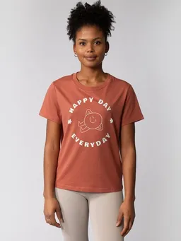 watapparel watapparel T-Shirt Frauen Happy day everyday – Produktbild 1 von 1