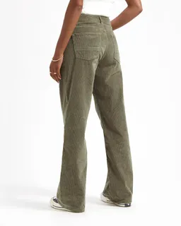 Kuyichi Kuyichi Damen vegan Hose Lena Loose Corduroy Moosgrün – Produktbild 1 von 1