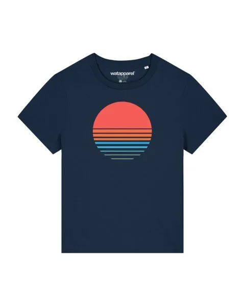 watapparel watapparel T-Shirt Frauen Abstract 03, French navy, – Produktbild 1 von 3