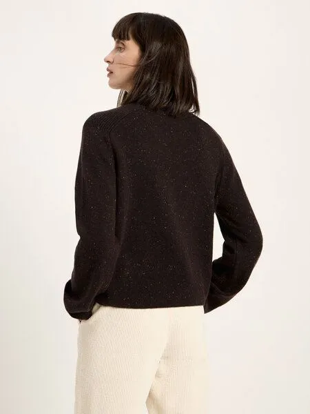 LANIUS LANIUS Cropped Pullover, Bitter chocolate tweed, – Produktbild 3 von 4