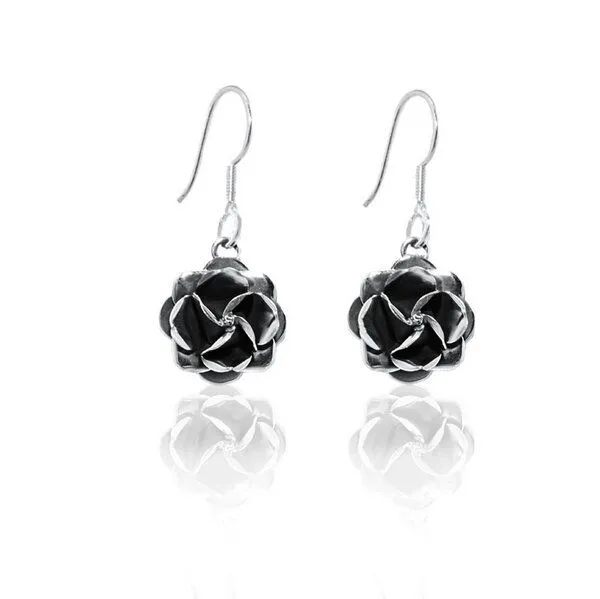 pakilia pakilia Silber Ohrringe Rose Fair-Trade und handmade, Rosa, – Produktbild 3 von 6