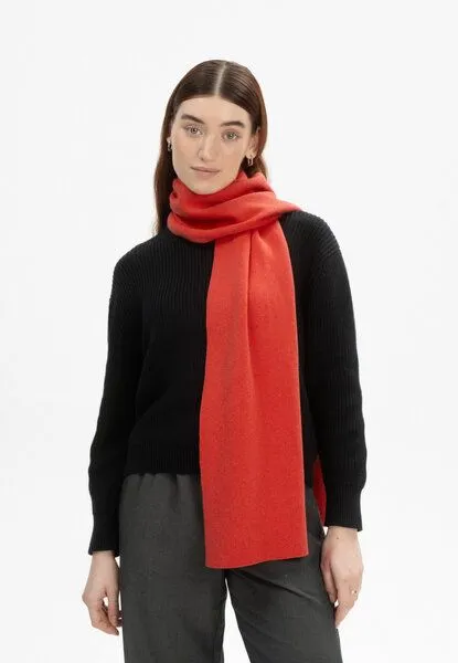 MELA MELA Bundle Feinstrick Mütze kurz LESH + Jacquard Schal ASMEE, Red apple melange, – Produktbild 3 von 3