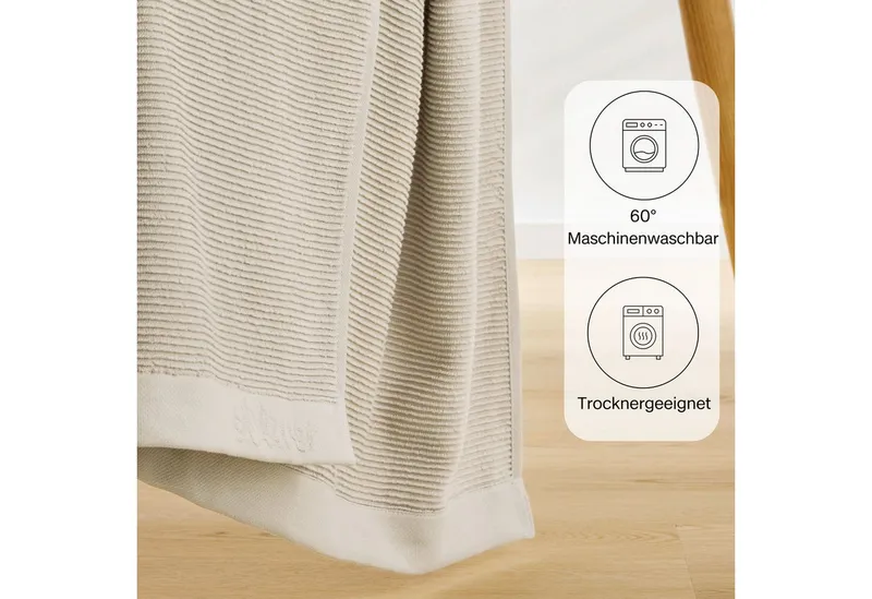 s.Oliver s.Oliver Saunatuch s. Oliver Saunatuch, Walkfrottier (1-St), weich & saugstark, Beige, – Produktbild 5 von 8