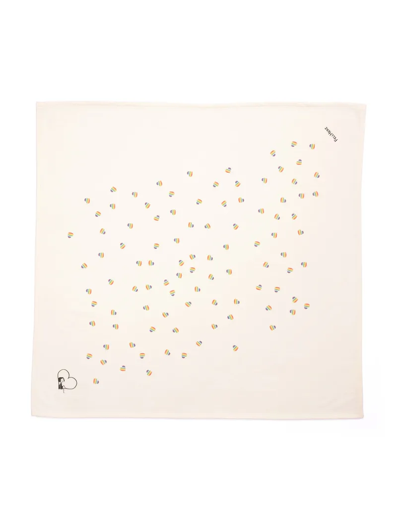 FellHerz Rainbow Heart Furoshiki white – Produktbild 1 von 1