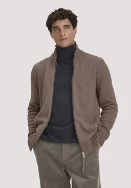 hessnatur hessnatur Strick Jacke Regular aus Bio-Merinowolle mit Bio-Baumwolle – Produktbild 1 von 1