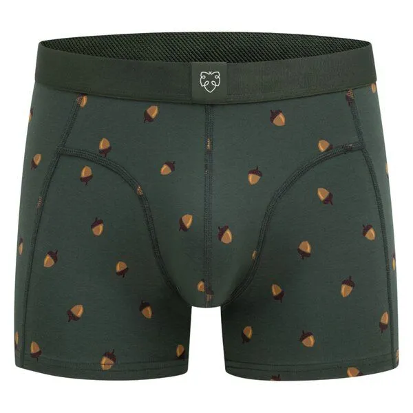 A-Dam A-Dam Boxerbrief Gemustert, Dark green acorn (dunkelgrün), – Produktbild 1 von 1