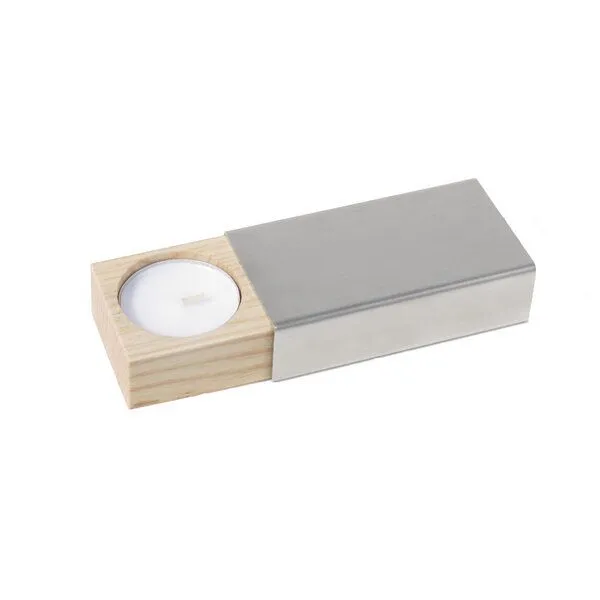 Side by Side Side by Side Kerzenhalter Two of us, Silber, – Produktbild 2 von 4