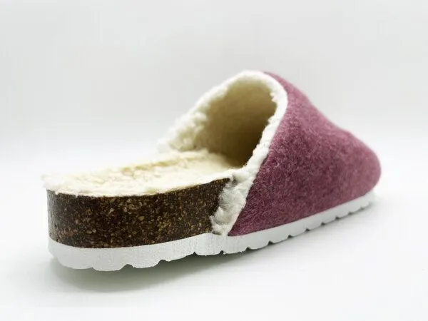 thies Veganer "thies ® Organic Bio Clog" aus zertifizierter Biobaumwolle, Bordeaux (weinrot), – Produktbild 3 von 4
