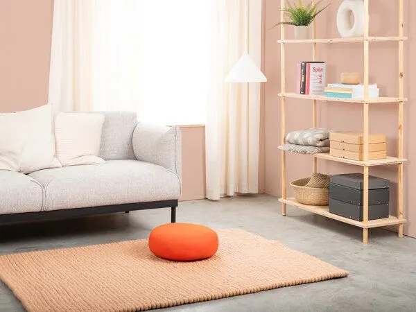 myfelt myfelt Filz Pouf, 100% Schurwolle, Rotorange (mats), – Produktbild 1 von 4