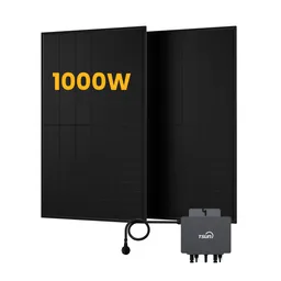 Growatt Powerness Balkonkraftwerk Set, 900/1000Wp Bifaziale Solaranlage, 800W TSUN TSOL-MS800 Wechselrichter, Solarmodul dealclub - 500Wp Bifaziale Full Black JA Solar (Als Solaranlage anzumelden) / Selbstabholung – Produktbild 1 von 1