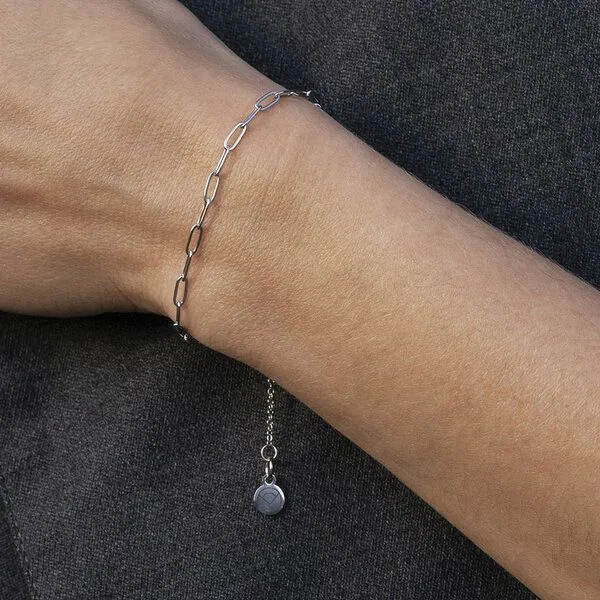 ALEXASCHA ALEXASCHA Feines Gliederarmband mit ovalen Gliedern 18k Vergoldung, Silber, – Produktbild 3 von 4