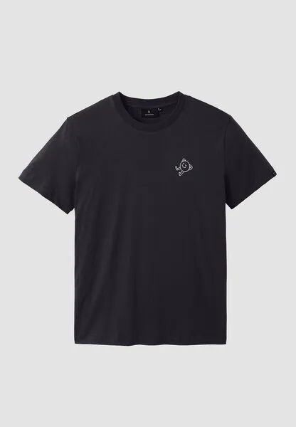 recolution Herren T-Shirt aus Bio-Baumwolle - AGAVE LAZY - recolution, Black (schwarz), – Produktbild 3 von 5