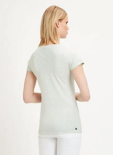 ORGANICATION ORGANICATION Garment Dyed T-Shirt aus Bio-Baumwolle, Water green, – Produktbild 2 von 4