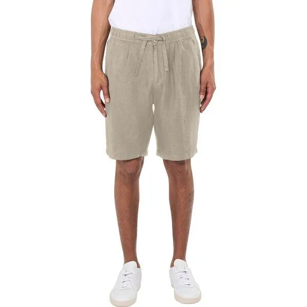 KnowledgeCotton Apparel KnowledgeCotton Apparel Leinenshorts - Loose linen shorts - VEGAN - aus Bio-Leinen, Grau (light feather gray), – Produktbild 1 von 4