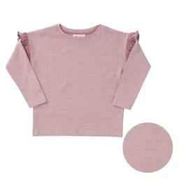 People Wear Organic People Wear Organic Langarmshirt, rosa melange/gepunktet, aus 100% Baumwolle (Bio) – Produktbild 1 von 1