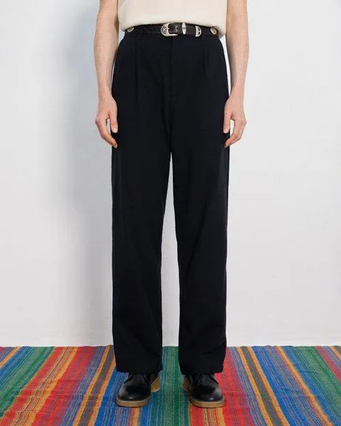 Rotholz Rotholz Flanell Pantalone aus Bio Baumwolle, Schwarz, – Produktbild 1 von 4