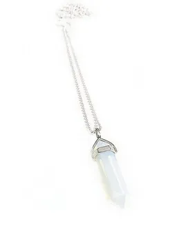 Crystal and Sage Crystal and Sage Moon Stone Halskette mit Kugelkette, versilbert – Produktbild 1 von 1