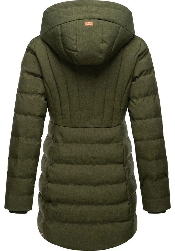 ragwear ragwear Kurzmantel Ashanta Wasserdichter Winterparka mit gefütterter Kapuze, Grün, – Produktbild 4 von 5