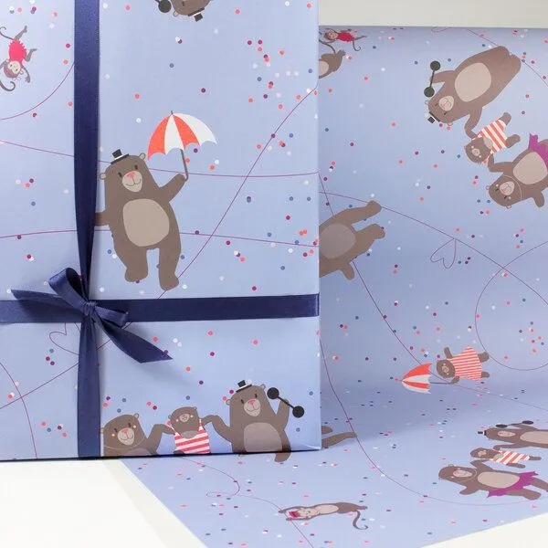 Bow & Hummingbird Bow & Hummingbird Geschenkpapier Circus Bears – Produktbild 4 von 8