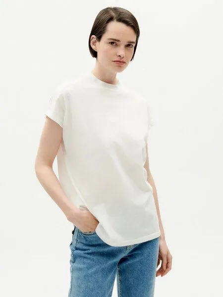 thinking mu thinking mu Basic Volta - Damen T-Shirt aus Bio-Baumwolle, White (weiß), – Produktbild 1 von 4