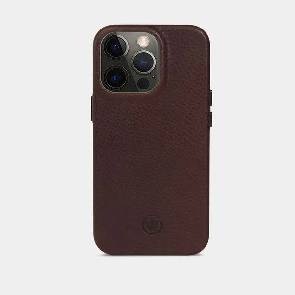 GOOD WILHELM GOOD WILHELM iPhone Hülle BRUNO aus Vachetta Leder, Chocolate, – Produktbild 1 von 2