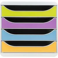 Exacompta Exacompta Schubladenbox "Pop'N Co", DIN A4+, 4 Schubladen, sortiert – Produktbild 1 von 1