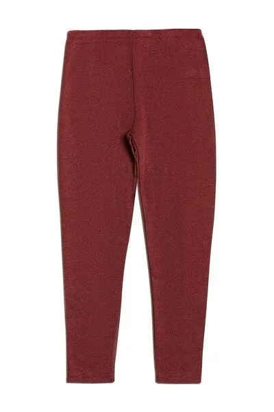 Leela Cotton Leela Cotton Baby Kinder Leggings Bio-Baumwolle Unisex 2051, Kaffee-rostrot (rot), – Produktbild 1 von 2