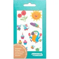Namaki Bio Kindertattoos Regenbogen, 2 Blatt pro Set Maße 8,50 x 15 cm – Produktbild 1 von 1