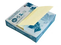 Info Info Haftnotizen "Recycling Z-Notes" im Kartonspender, 100 Blatt, 75 x 75 mm, gelb – Produktbild 1 von 1