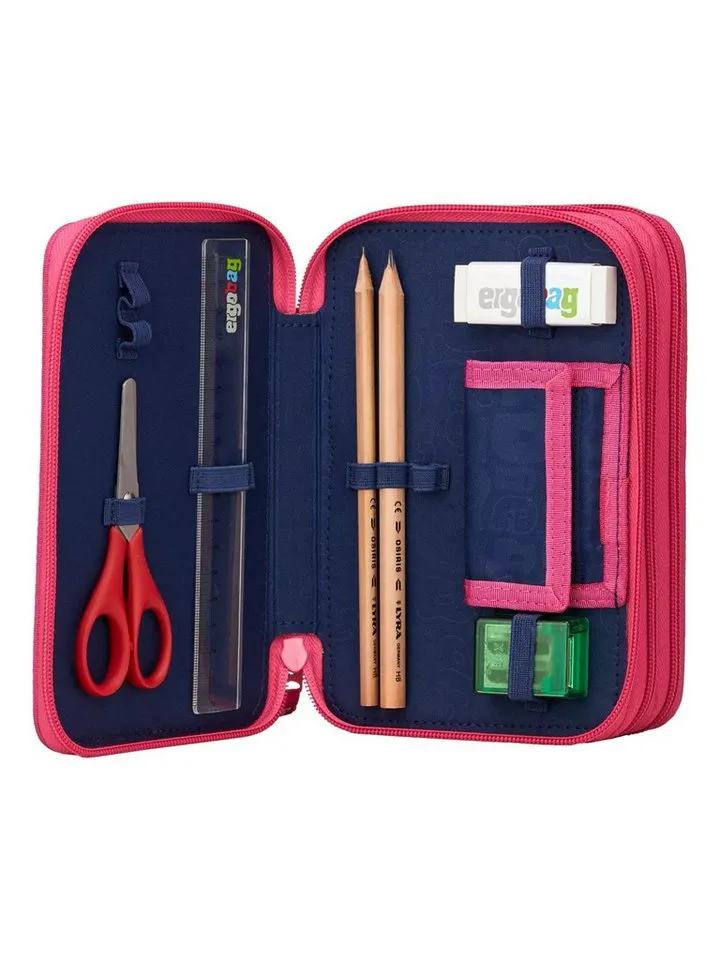 Ergobag Ergobag Federmäppchen Maxi Mäppchen, (1-tlg), mit Stiften befüllt, Rosa, – Produktbild 3 von 6