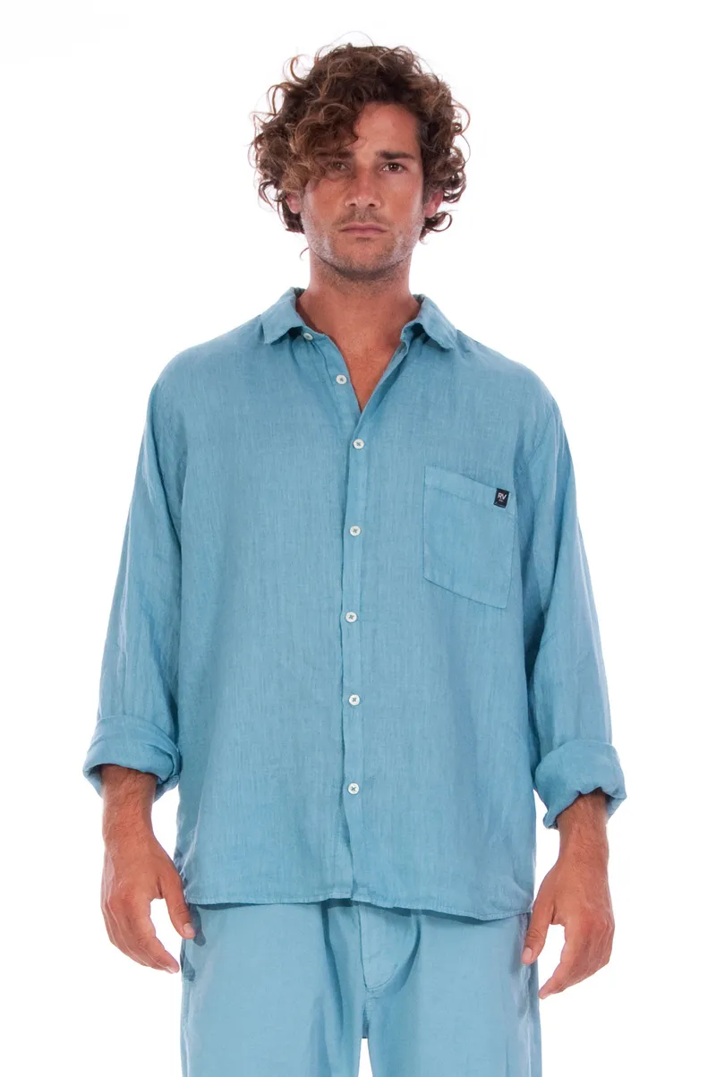 RAVENS VIEW IBIZA RAVENS VIEW IBIZA Herren vegan Hemd Lennon Cameo Blau, Blau, – Produktbild 1 von 1