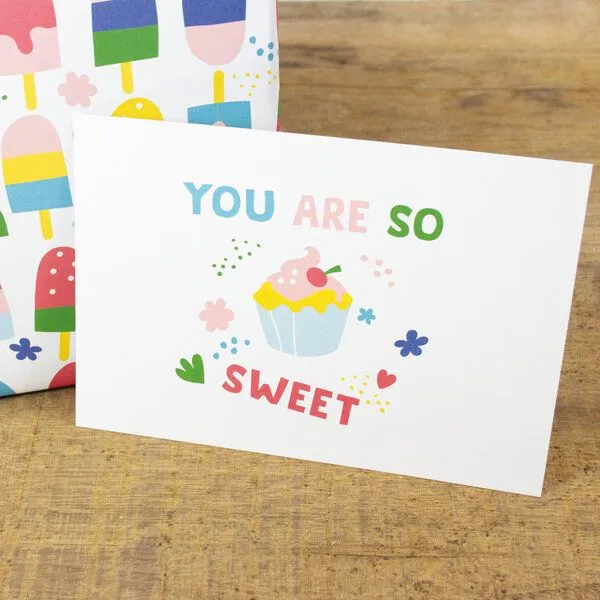 Bow & Hummingbird Bow & Hummingbird Postkarte You are so sweet – Produktbild 1 von 2
