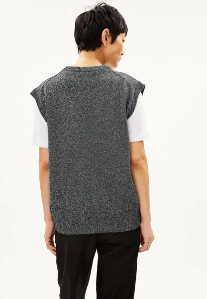 ARMEDANGELS ARMEDANGELS MALUKAA CLEAN UP - Damen Stricktop Loose Fit aus Bio-Baumwoll Mix, Black-undyed, – Produktbild 2 von 4