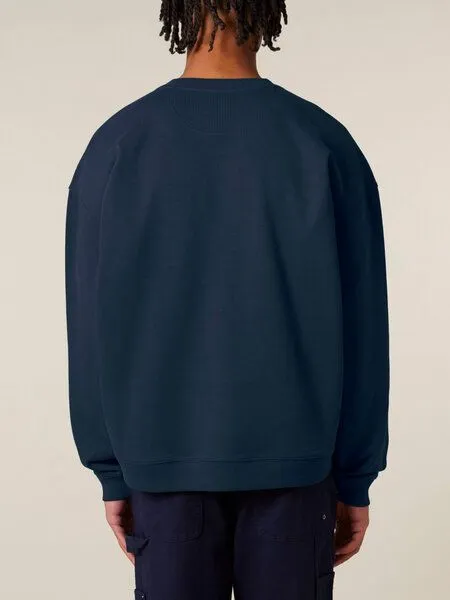 Human Family Human Family Bio Unisex oversize Sweatshirt - "Mountain Silhouette", Navy, – Produktbild 2 von 3