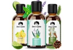 Emma Grün Sauna-Aufgussset holzig, frisch & spritzig, 3x 100ml (3-tlg) 100% naturreine ätherische Bio-Öle – Produktbild 1 von 1