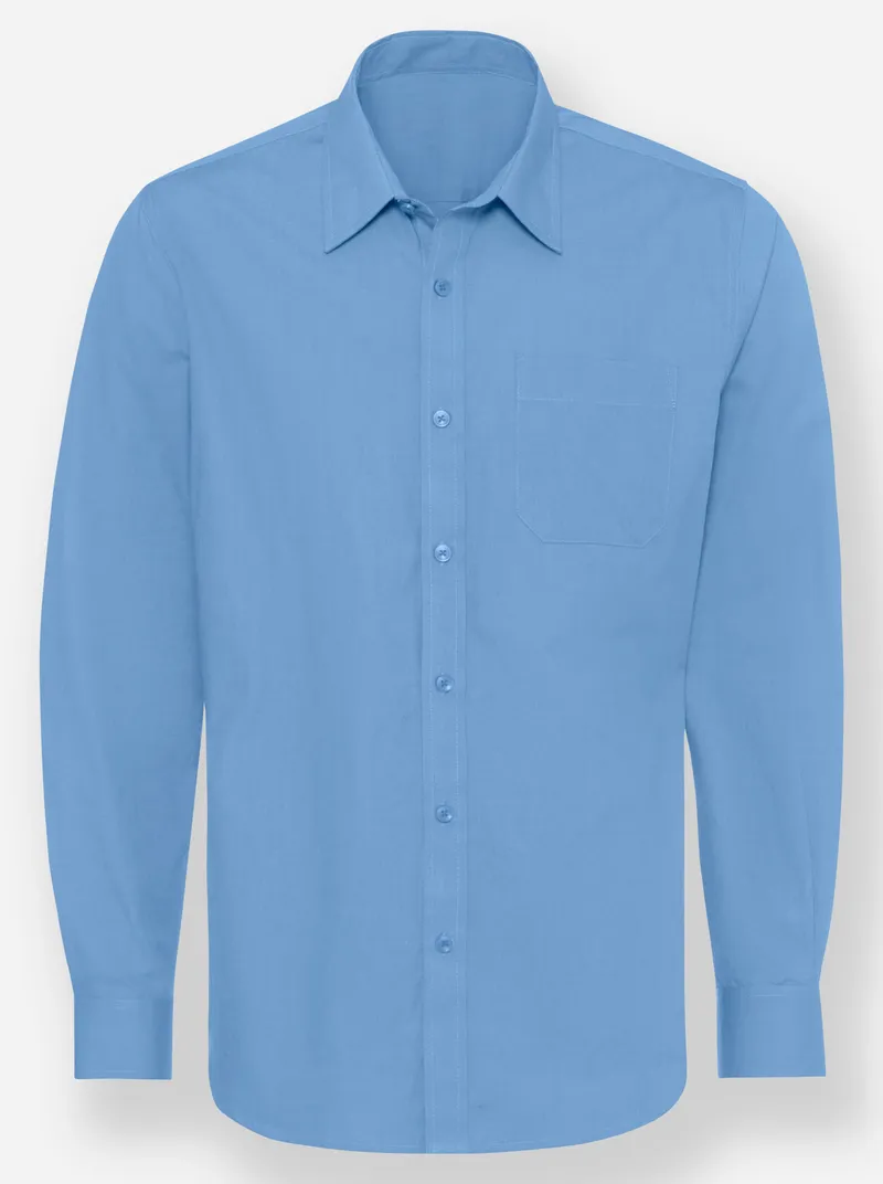marco donati Langarmhemd himmelblau, Himmelblau, – Produktbild 2 von 2