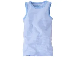 HANS NATUR Baby und Kinder Unterhemd Bio-Baumwolle hellblau-weiß gestreift Gr. 98/104 – Produktbild 1 von 1