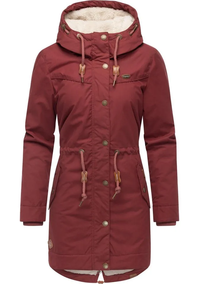 ragwear ragwear Winterjacke YM-Canny stylischer Damen Kurzmantel Parka mit Kapuze, Braun, – Produktbild 5 von 5
