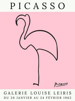 Photocircle Photocircle Poster / Leinwandbild - Picasso Flamingo – rosa – Produktbild 1 von 1