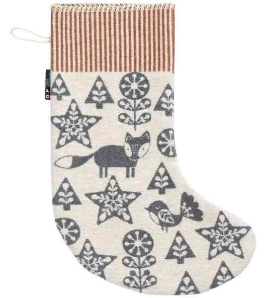 david fussenegger david fussenegger SILVRETTA Weihnachtsstiefel “Folklore” 20 x 45 cm aus Recyclingbaumwolle, Grau, – Produktbild 4 von 4
