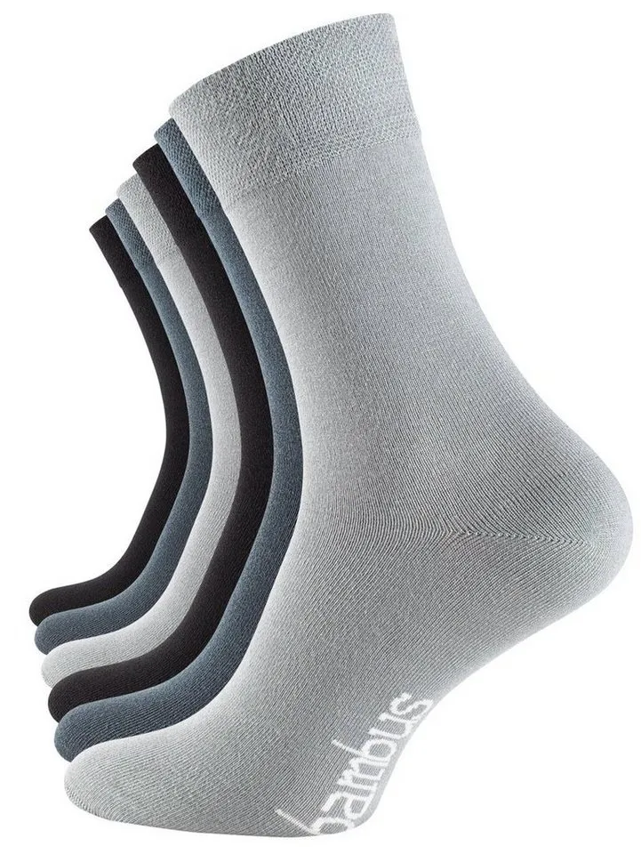 Vincent Creation® Socken (6-Paar) weich und atmungsaktiv durch Viskose, Bunt|grau|schwarz, – Produktbild 1 von 3